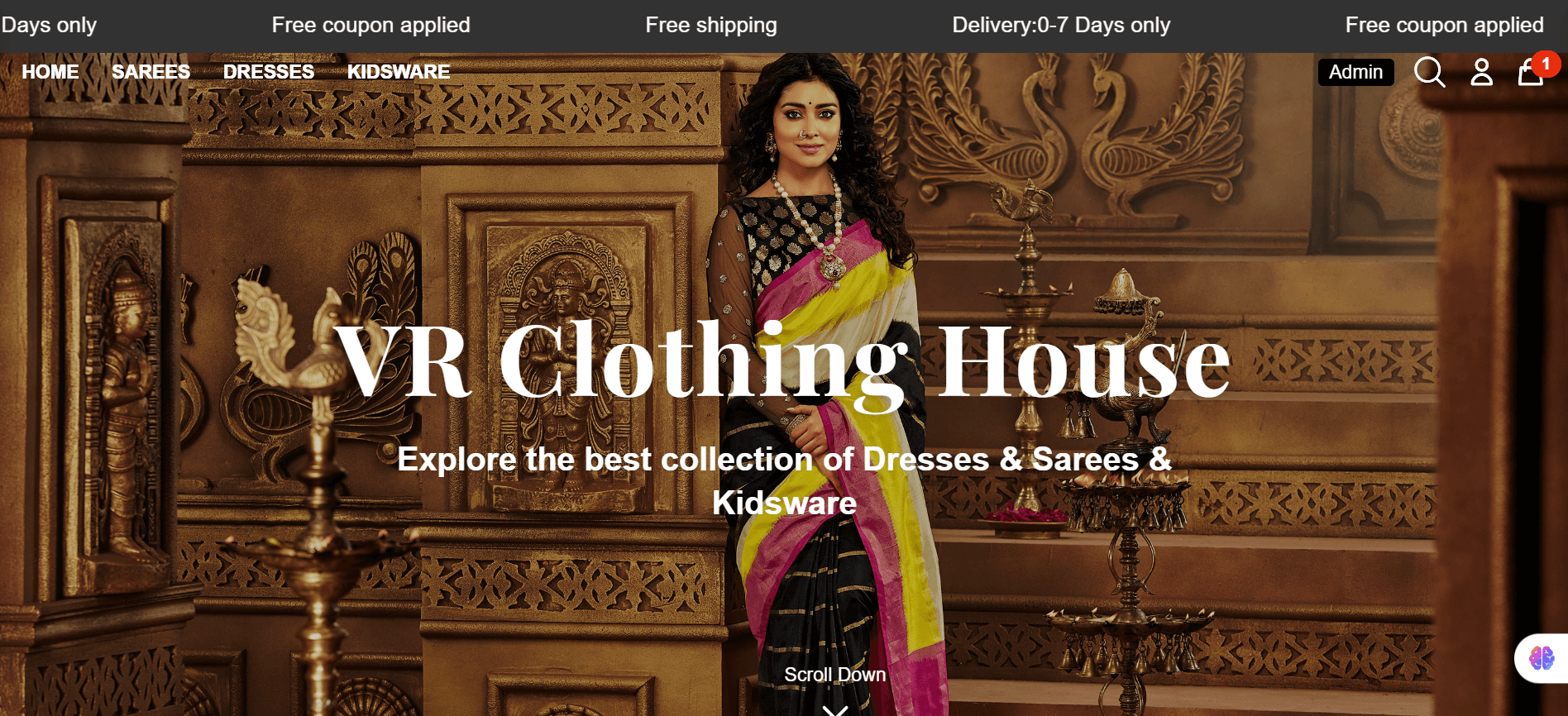 VR Clothing House E-commerce Website - Modern fashion store showcasing futuristic designs