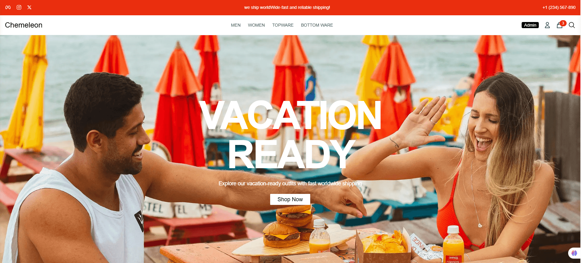 Chameleon Interactive Website - Dynamic color themes and smooth animations
